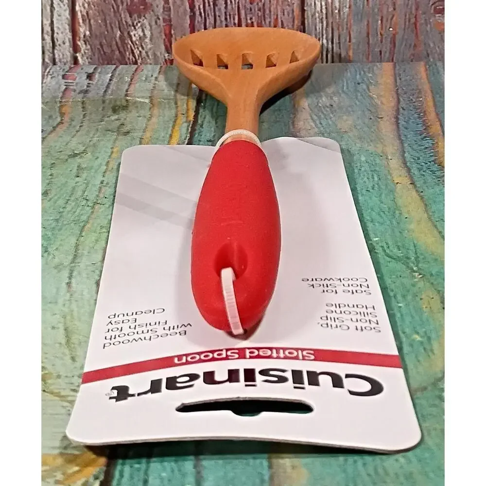 Cuisinart Silicone‎ & Wood Slotted Spoon